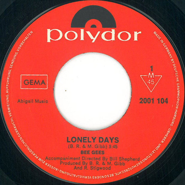 Bee Gees - Lonely Days 38976 Vinyl Singles Vinyl Zeer Goed / Hoesje Generic "VINYLSINGLES.NL"