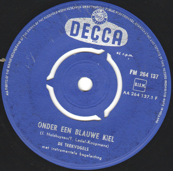 Trekvogels - Onder Een Blauwe Kiel 14597 Vinyl Singles Vinyl Goed / Hoes Generic