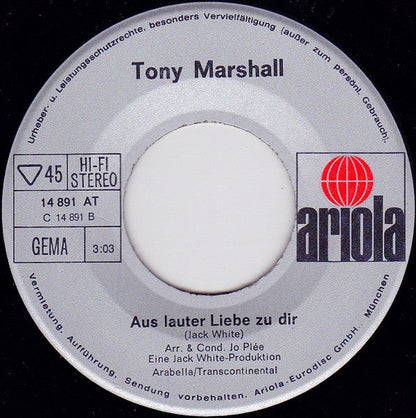Tony Marshall - Clean Maid 21901