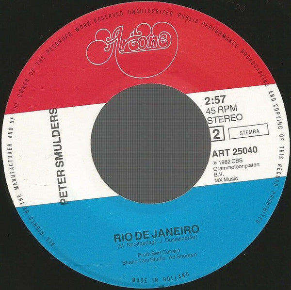 Peter Smulders - Vanessa 41479 Vinyl Singles Vinyl Goed / Hoes Goed