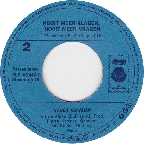 Vader Abraham - Als Je Wilt Weten Wie Ik Ben 41536 Vinyl Singles Vinyl Goed / Hoes Generic