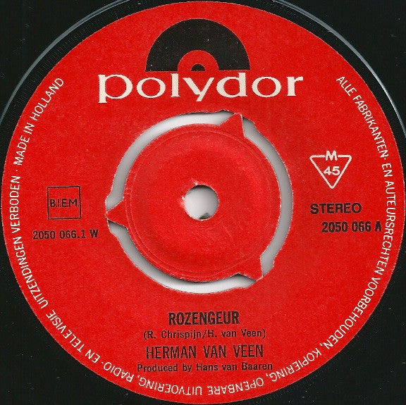 Herman van Veen - Rozegeur Maneschijn Vinyl Singles Vinyl Zeer Goed / Hoesje Goed "VINYLSINGLES.NL"