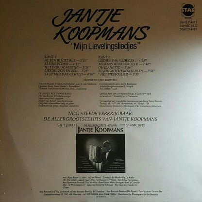 Jantje Koopmans - Mijn Lievelingsliedjes (LP) 47045 Vinyl LP JUKEBOXSINGLES.NL   