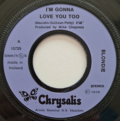 Blondie - I'm Gonna Love You Too 38789 Vinyl Singles Vinyl Goed / Hoes Goed