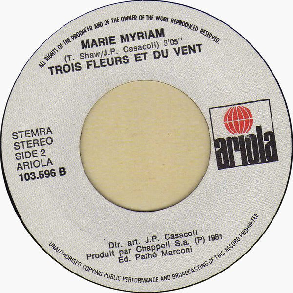 Marie Myriam - J'aime Quand Tu Es Jaloux 15412 Vinyl Singles Vinyl Goed / Hoes Goed