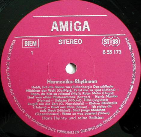 Harri Heinze Und Seine Solisten - Harmonika-Rhythmen (LP) Vinyl LP Vinyl Zeer Goed / Hoesje Goed "VINYLSINGLES.NL"
