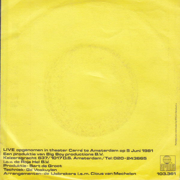 Freek De Jonge & De IJsbrekers - Freek, Doe Me Een Lol 33621 Vinyl Singles Vinyl Zeer Goed / Hoesje Goed "VINYLSINGLES.NL"