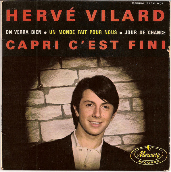 Hervé Vilard - Capri C'est Fini Vinyl Singles EP Vinyl Zeer Goed / Hoesje Goed "VINYLSINGLES.NL"