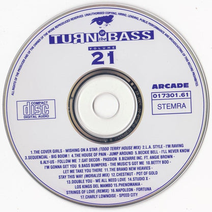 Various - Turn Up The Bass Volume 21 (CD) 70807 Compact Disc Goede Staat