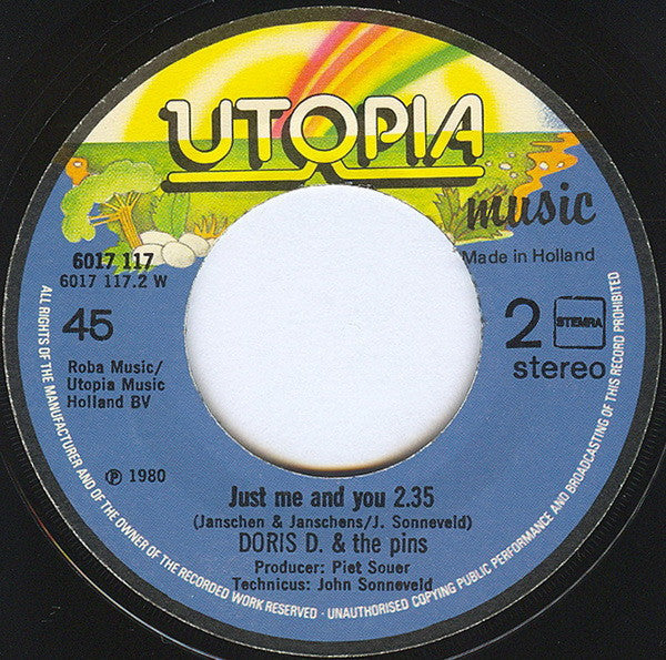 Doris D And The Pins - Shine Up 45493 Vinyl Singles Vinyl Zeer Goed / Hoesje Goed "VINYLSINGLES.NL"