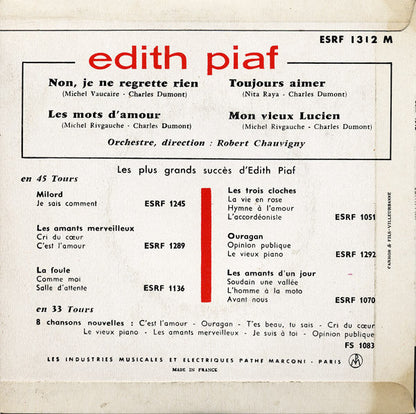 Edith Piaf - Non, Je Ne Regrette Rien