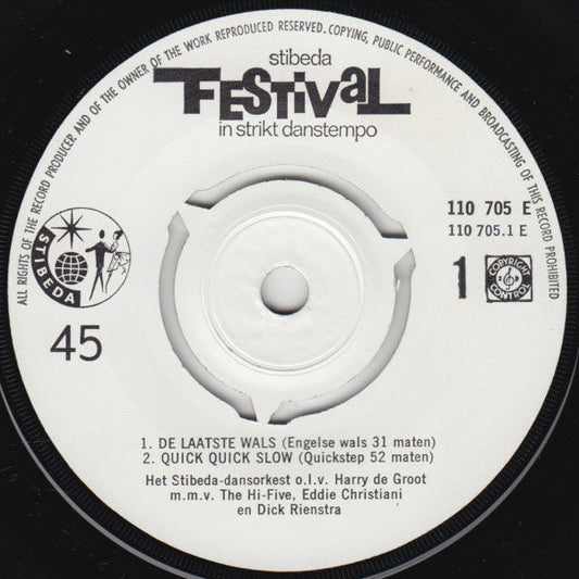 Stibeda-dansorkest - Stibeda Festival In Strikt Danstempo 15751 Vinyl Singles EP Vinyl Goed / Hoes Goed