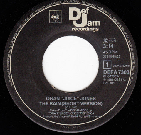 Oran 'Juice' Jones - The Rain 18163 Vinyl Singles Vinyl Goed / Hoes Goed