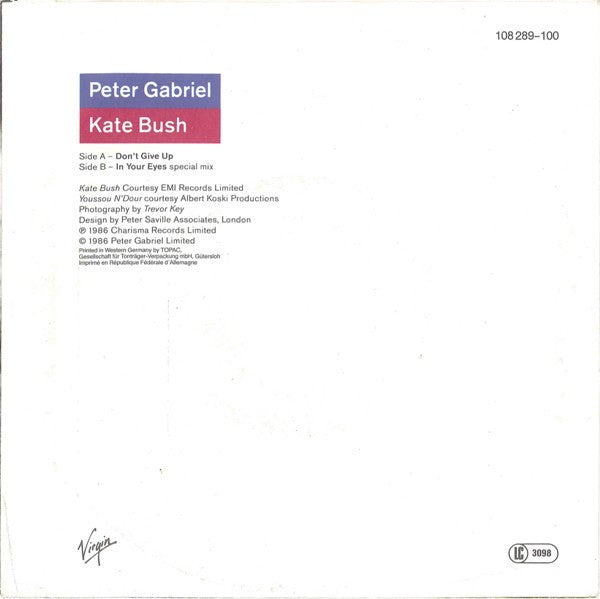 Peter Gabriel / Kate Bush - Don't Give Uph 37982