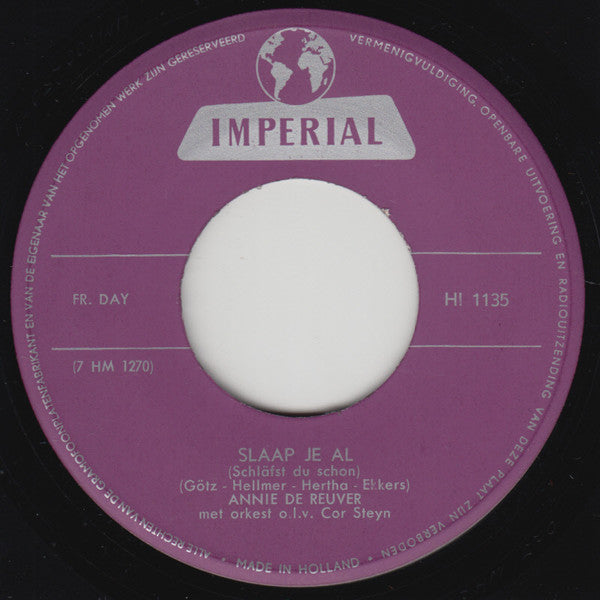 Annie de Reuver - Slaap Je Al 27458
