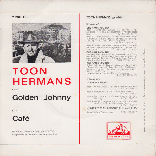 Toon Hermans - Golden Johnny 42510 Vinyl Singles Vinyl Goed / Hoes Goed
