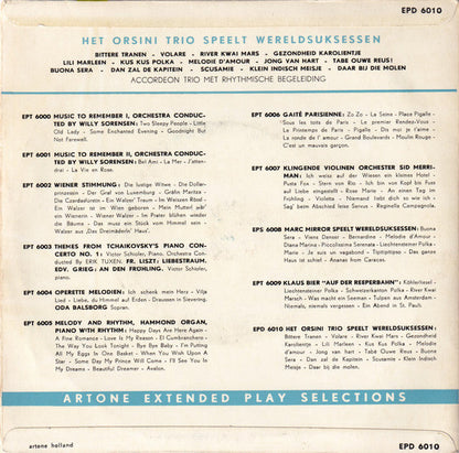 Orsini Trio - Accordeon-parade No. 1 05085 Vinyl Singles EP Vinyl Goed / Hoes Goed