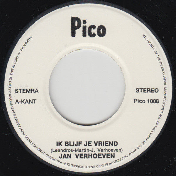 Jan Verhoeven - Ik Blijf Je Vriend 15681