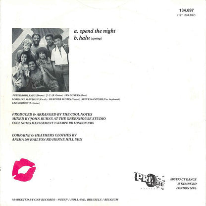 Cool Notes - Spend Night 40838 Vinyl Singles Vinyl Zeer Goed / Hoesje Goed "VINYLSINGLES.NL"