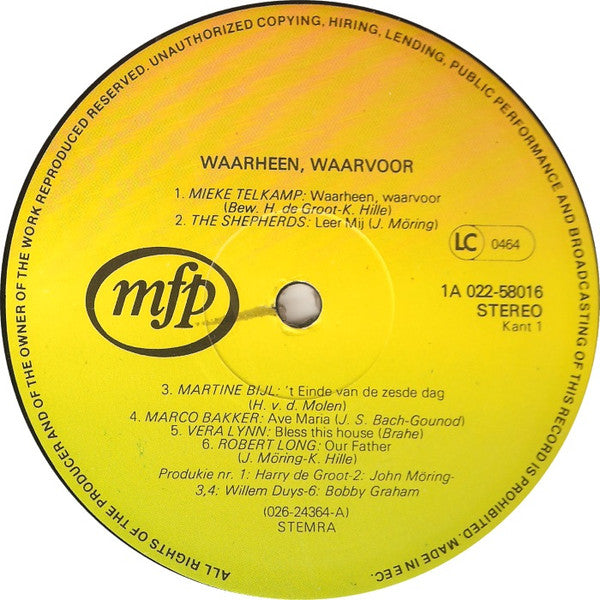 Various - Waarheen, Waarvoor (LP) 42572 Vinyl LP JUKEBOXSINGLES.NL   