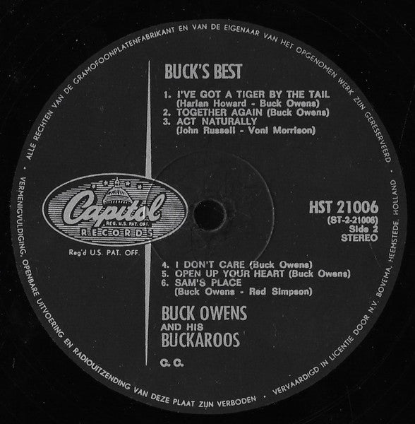 Buck Owens - Buck Best (LP) 40696 Vinyl LP JUKEBOXSINGLES.NL   