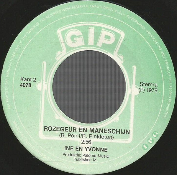 Ine & Yvonne - Eiland In De Zon 41802 Vinyl Singles Vinyl Goed / Hoes Generic