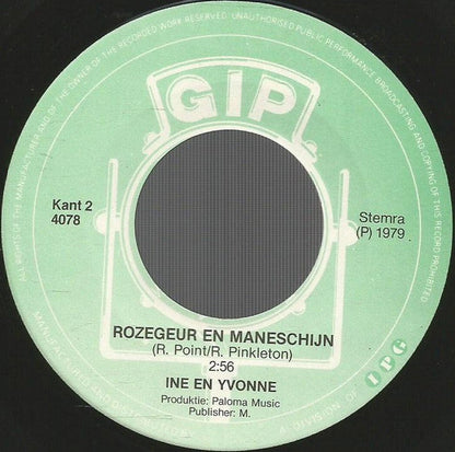 Ine & Yvonne - Eiland In De Zon 41802 Vinyl Singles Vinyl Goed / Hoes Generic