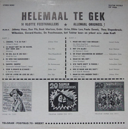 Various - Helemaal Te Gek! (LP) 51150 (B) Vinyl LP Vinyl Goed / Hoes Goed