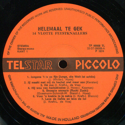 Various - Helemaal Te Gek! (LP) 40803 Vinyl LP JUKEBOXSINGLES.NL   