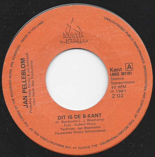 Jan Pelleblom - Dies ist die B-Seite 29101