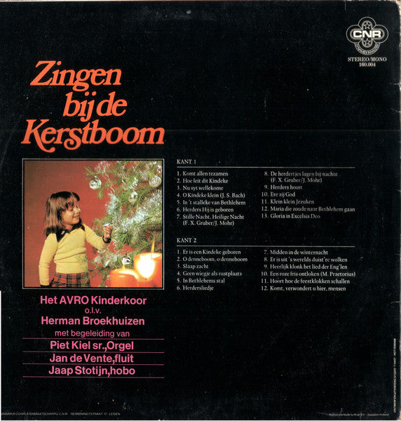 AVRO Kinderkoor - Zingen Bij De Kerstboom (LP) 50205 Vinyl LP Vinyl Zeer Goed / Hoesje Goed "VINYLSINGLES.NL"