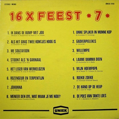 Various  - 16 X Feest 7 (LP) 48094 Vinyl LP JUKEBOXSINGLES.NL   