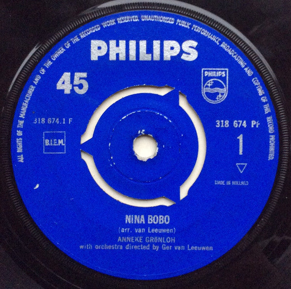 Anneke Grunloh - Nina Bobo 23973 Vinyl Singles Vinyl Goed / Hoes Goed
