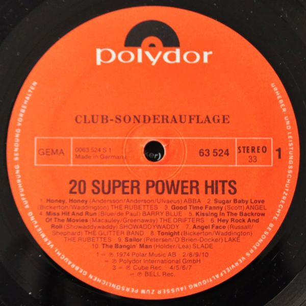 Various - 20 Super Power Hits (LP) 49520