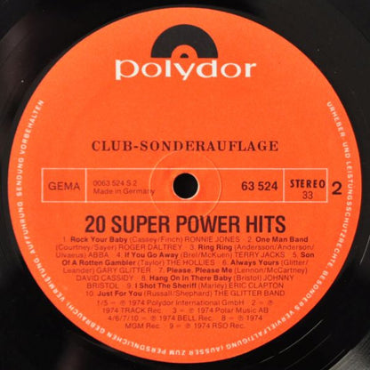 Various - 20 Super Power Hits (LP) 49520