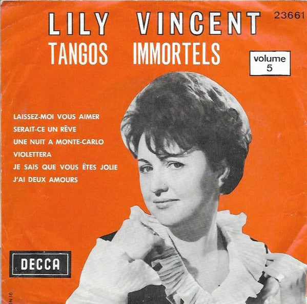 Lily Vincent - Tangos Immortels N°9 & 10 (Volume 5) 42650 Vinyl Singles EP Vinyl Goed / Hoes Goed