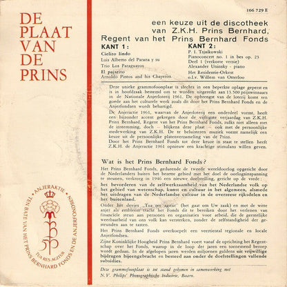 Seine Königliche Hoheit Prinz Bernhard, Verschiedene - Der Teller des Prinzen - Nelkenkampagne 1961 03853