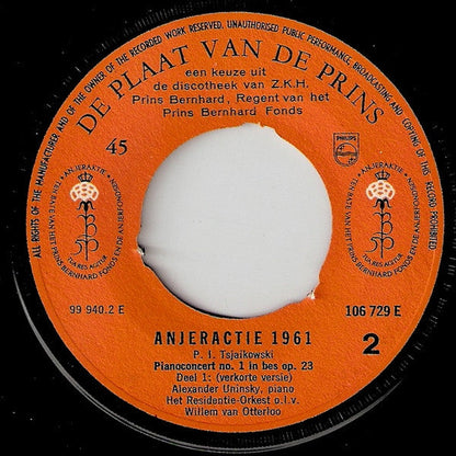 Seine Königliche Hoheit Prinz Bernhard, Verschiedene - Der Teller des Prinzen - Nelkenkampagne 1961 03853