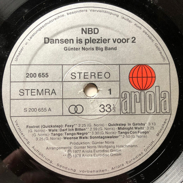 Günter Noris Big Band - NBD - Dansen Is Plezier Voor 2 (LP) 42535 Vinyl LP JUKEBOXSINGLES.NL   