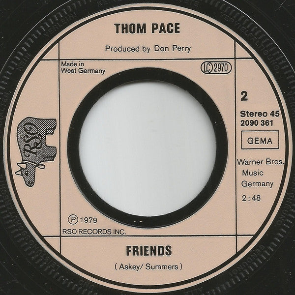 Thom Pace - Maybe 13670 Vinyl Singles Vinyl Goed / Hoes Goed