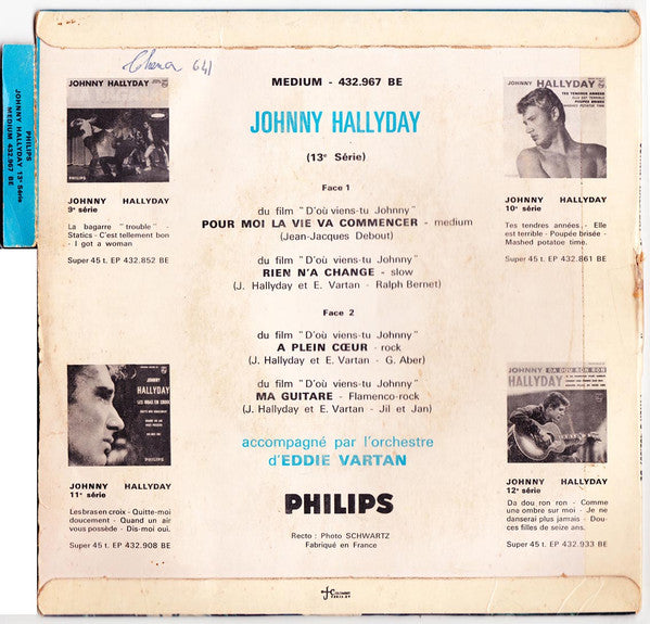 Johnny Hallyday - Pour Moi La Vie Va Commencer 42776 Vinyl Singles EP Vinyl Goed / Hoes Goed