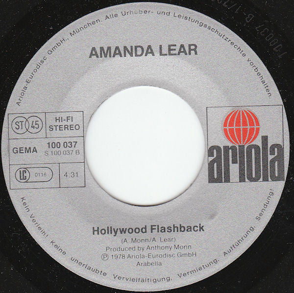 Amanda Lear - The Sphinx 39502 Vinyl Singles Vinyl Zeer Goed / Hoesje Goed "VINYLSINGLES.NL"