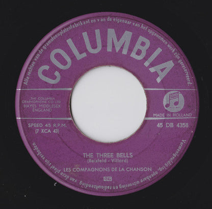 Compagnons De La Chanson - The Three Bells Vinyl Singles Vinyl Zeer Goed / Hoesje Generic "VINYLSINGLES.NL"