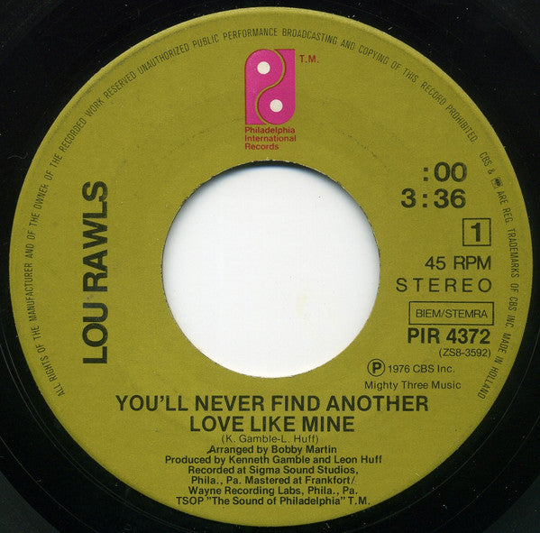 Lou Rawls - You'll Never Find Another Love Like Mine 40876 Vinyl Singles Vinyl Goed / Hoes Generic