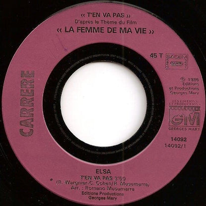 Elsa - T'en Va Pas 36925 Vinyl Singles Vinyl Zeer Goed / Hoesje Goed "VINYLSINGLES.NL"