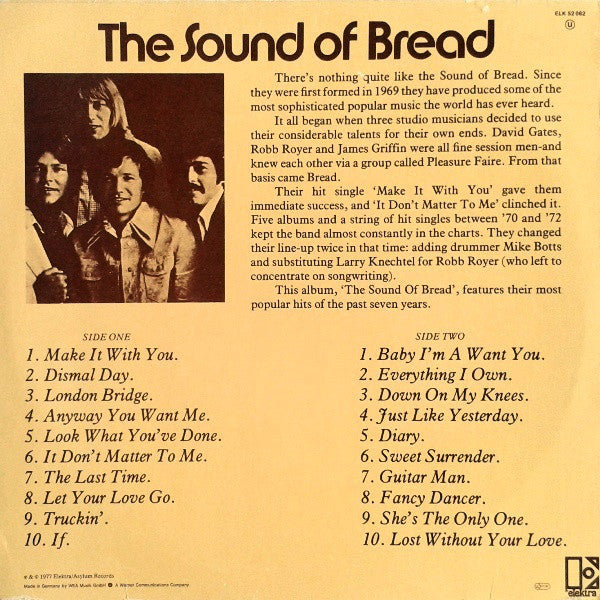 Bread - The Sound Of Bread - Their 20 Finest Songs (LP) 48083 Vinyl LP JUKEBOXSINGLES.NL   