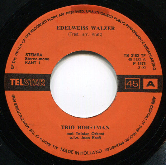 Trio Horstmann - Edelweiss Walzer 42576 Vinyl Singles Vinyl Goed / Hoes Generic