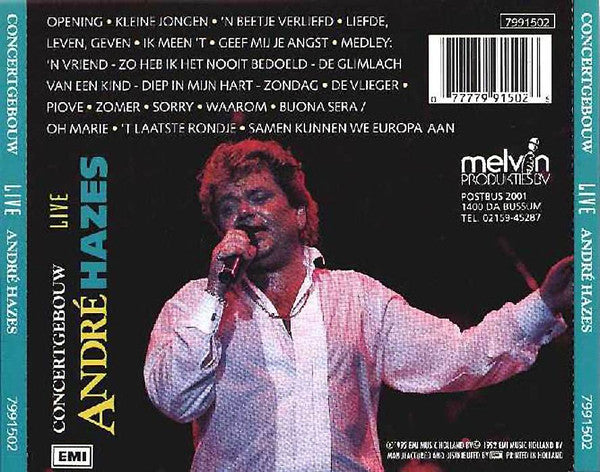 André Hazes - Concertgebouw Live (CD) 70495 Compact Disc Goede Staat