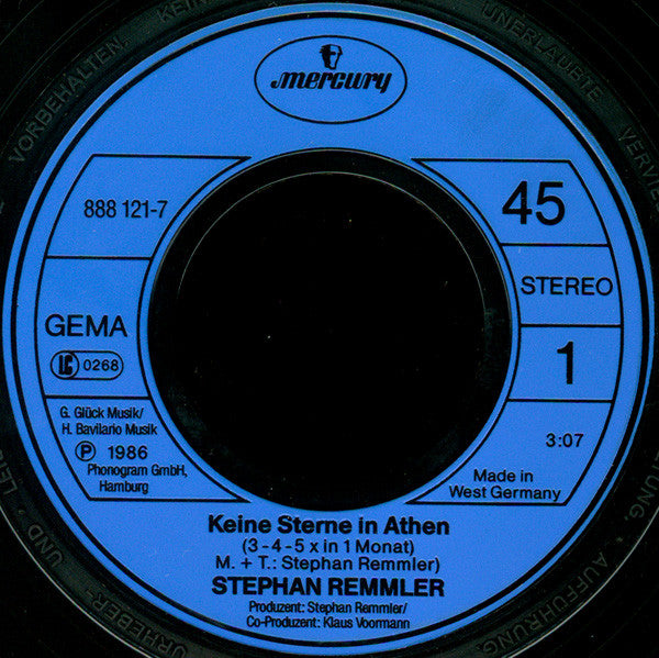 Stephan Remmler - Keine Sterne In Athen 40995