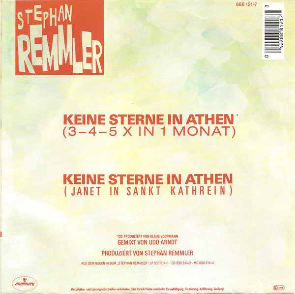 Stephan Remmler - Keine Sterne In Athen 40995